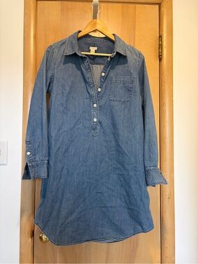 J. Crew Denim Popover Mini Dress